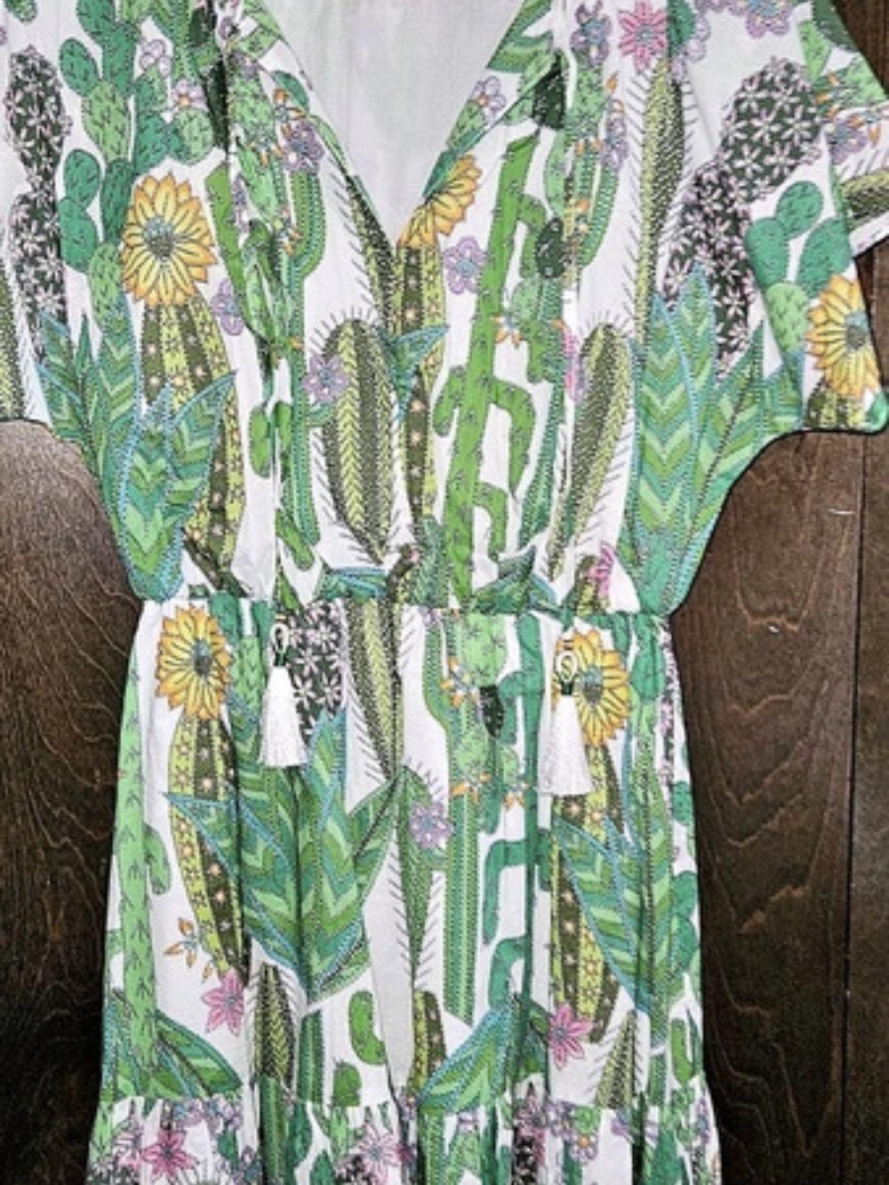 Trina Turk Mahalo Cactus Print Mini Dress